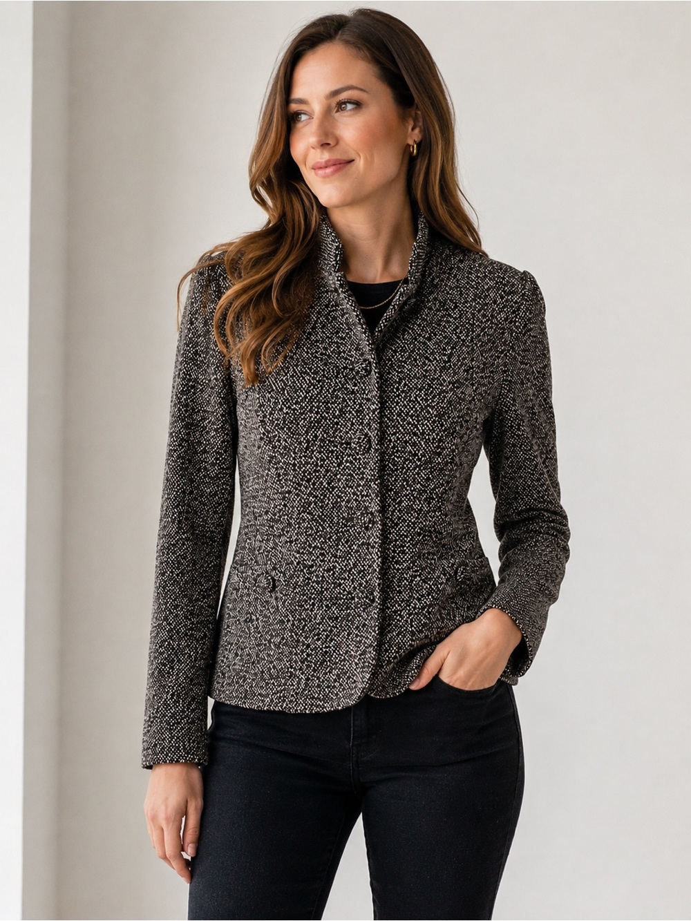 Anthropologie-LUX Tweed Blazer – Size Medium